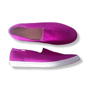 KEDS Pink Canvas Slip-On Dual Gusset Sneakers